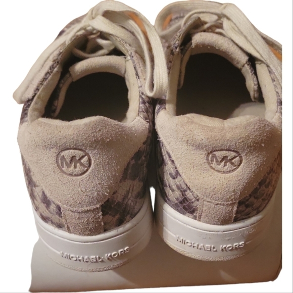 Michael Kors Keating Snake Print Lace-Up Platform Sneakers Size 7 - Picture 5 of 8